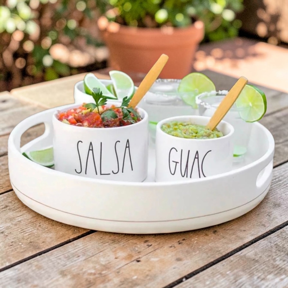 NEW Rae Dunn Salsa and Guac Ceramic Bowls - White - Picture 4 of 4